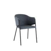 ARMLEHNSTUHL  in Eisen Flachgewebe  - Anthrazit/Schwarz, MODERN, Holz/Textil (53/77/60cm) - MID.YOU