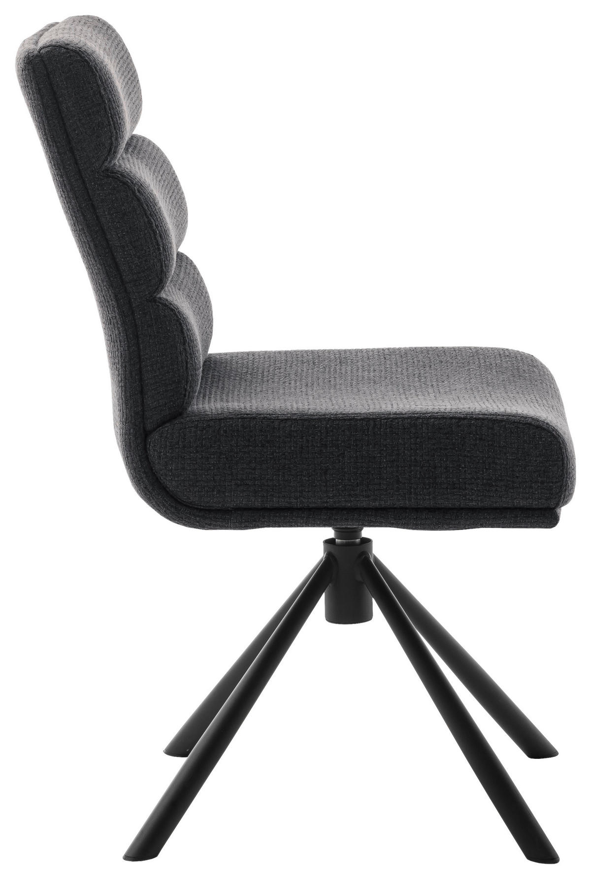 STUHL  in Stahl Webstoff Metall, Textil  - Anthrazit/Schwarz, Design, Textil/Metall (47/90/64cm) - Dieter Knoll