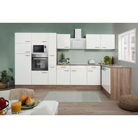 ECKKÜCHE 370/172 cm  in Weiß  - Eichefarben/Weiß, Basics, Holzwerkstoff/Metall (370/172cm) - Respekta