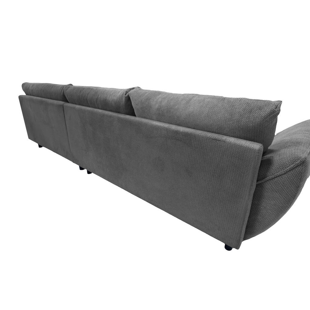 Thumbnail - Livetastic Ecksofa Biarritz, Anthrazit, Textil, 3-Sitzer, Füllung: Silikon, Schaumstoffflocken,Schaumstoff, Ottomane rec...