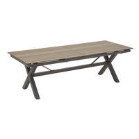 GARTENTISCH 240-315/99,6/75 cm  - Anthrazit/Braun, MODERN, Kunststoff/Metall (240-315/99,6/75cm) - Amatio