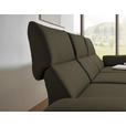 ECKSOFA  in Flachgewebe Dunkelgrün  255-365/175-224 cm  - Dunkelgrün/Schwarz, Design, Textil/Metall (255-365/175-224cm) - Dieter Knoll