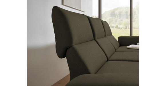 ECKSOFA  in Flachgewebe Dunkelgrün  255-365/175-224 cm  - Dunkelgrün/Schwarz, Design, Textil/Metall (255-365/175-224cm) - Dieter Knoll