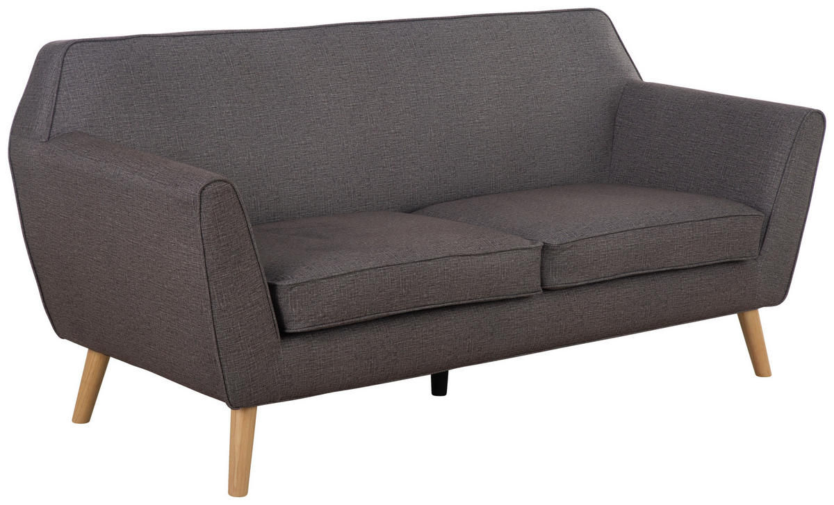 SEDACIA ZOSTAVA, textil, tmavosivá - prírodná farba/tmavosivá, Modern, drevo/textil (178.5/83/79cm) - P & B