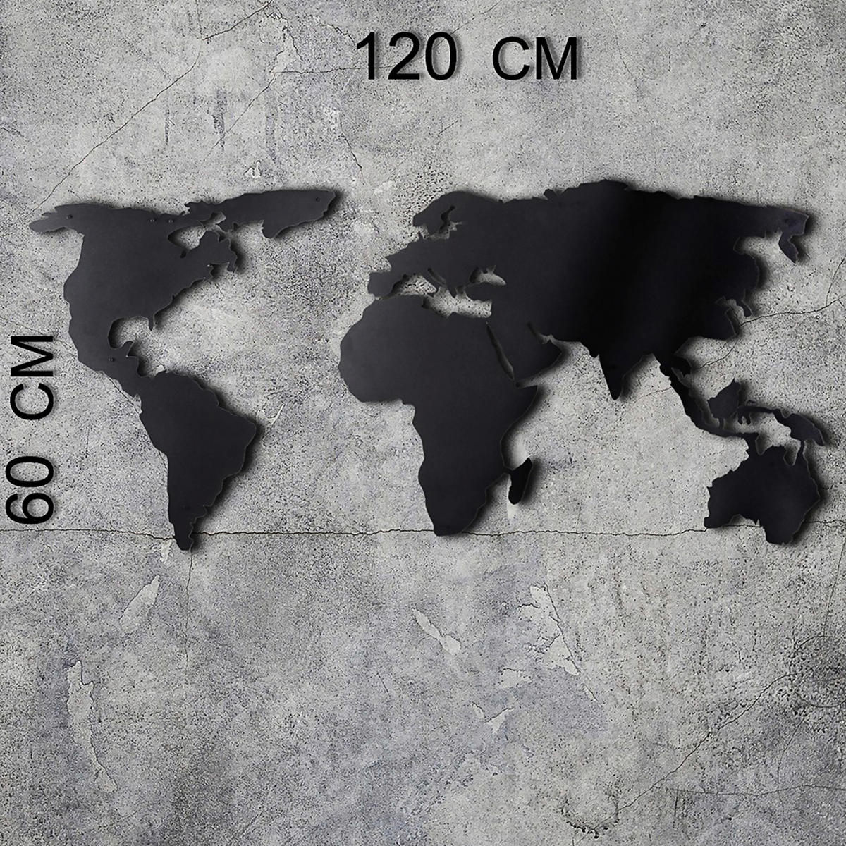 METALLBILD  - Schwarz, Basics, Metall (60/120cm)