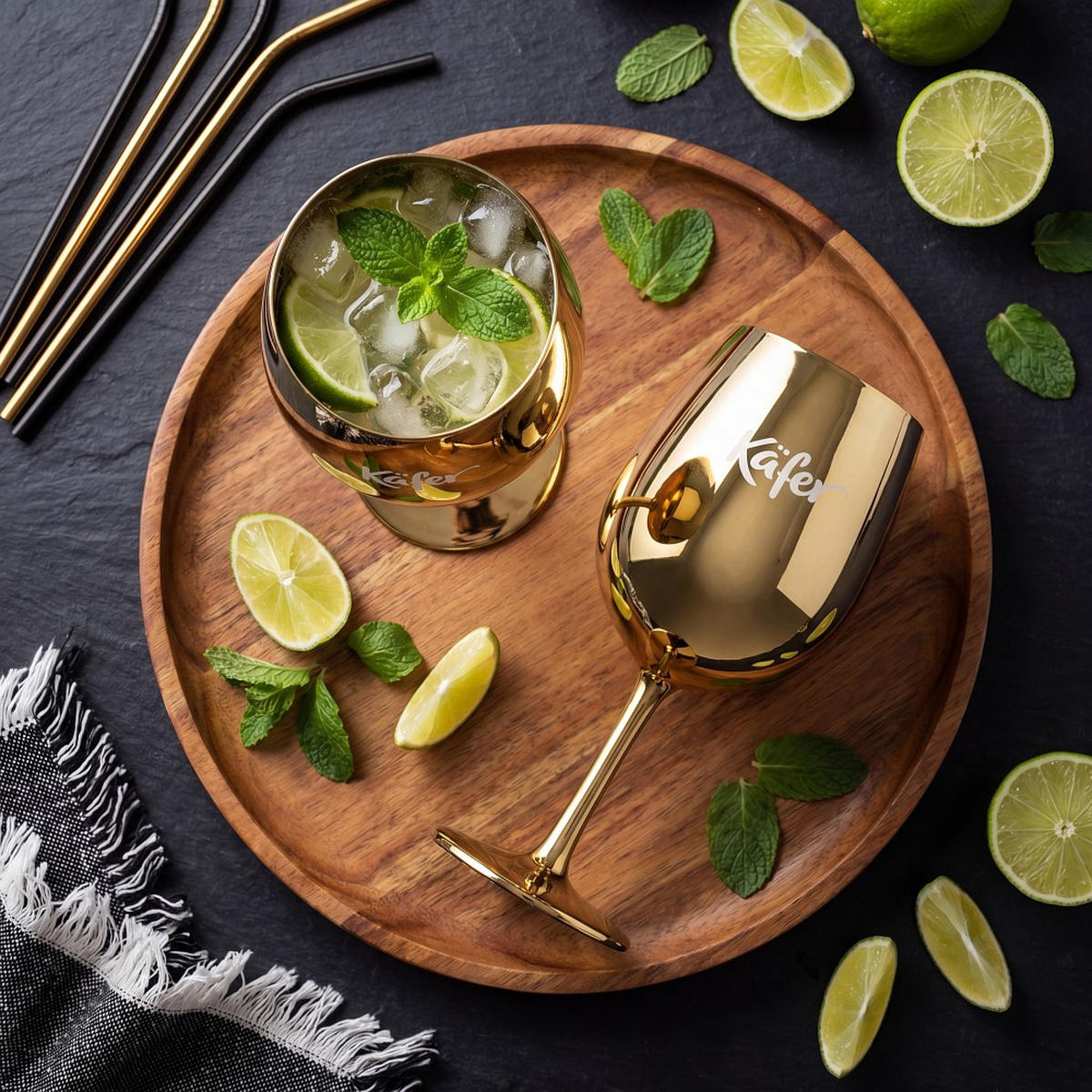 COCKTAILGLAS 600 ml 2-teilig  - Goldfarben, Basics, Glas (600ml) - Käfer