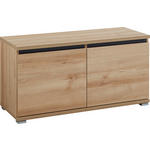 GARDEROBENBANK  in 96/52/40 cm  - Anthrazit/Buchefarben, Basics, Holzwerkstoff (96/52/40cm) - Carryhome