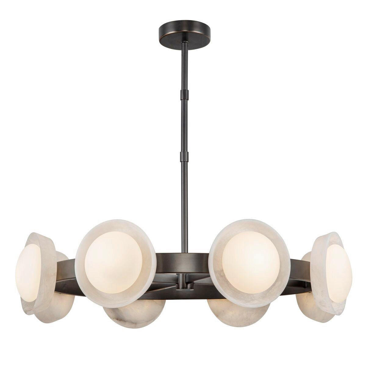 KRONLEUCHTER 94,6/21,6 cm   - Braun, KONVENTIONELL, Glas/Stein (94,6/21,6cm) - Elstead Lighting