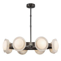 KRONLEUCHTER 94,6/21,6 cm   - Braun, KONVENTIONELL, Glas/Stein (94,6/21,6cm) - Elstead Lighting