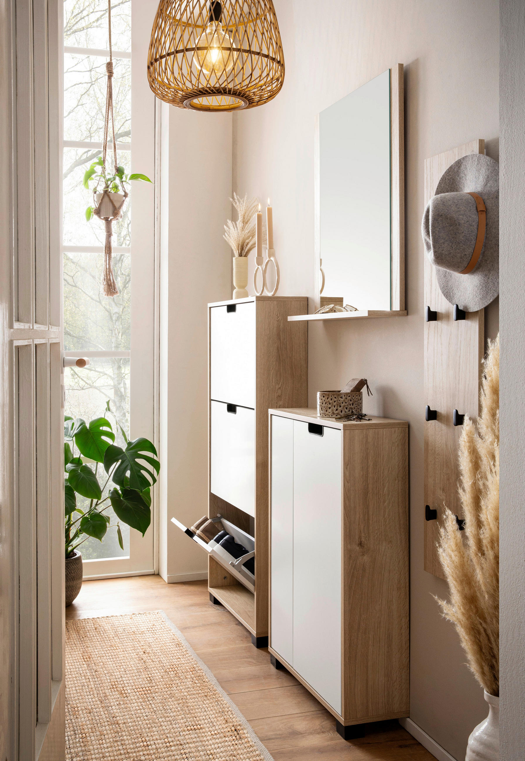 WANDSPIEGEL 59,6/71,1/12,3 cm  - Eichefarben/Grün, Design, Holzwerkstoff (59,6/71,1/12,3cm) - MID.YOU