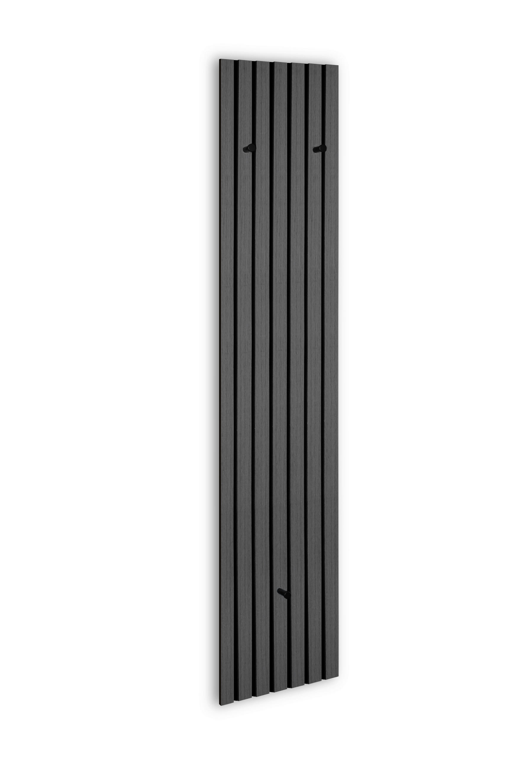 WANDGARDEROBE  in Grau, Schwarz  - Schwarz/Grau, MODERN, Holzwerkstoff/Textil (25/160/7cm) - Xora