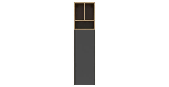 REGALELEMENT Graphitfarben, Eichefarben  135/33/40 cm  - Eichefarben/Graphitfarben, MODERN, Holzwerkstoff (135/33/40cm) - Carryhome