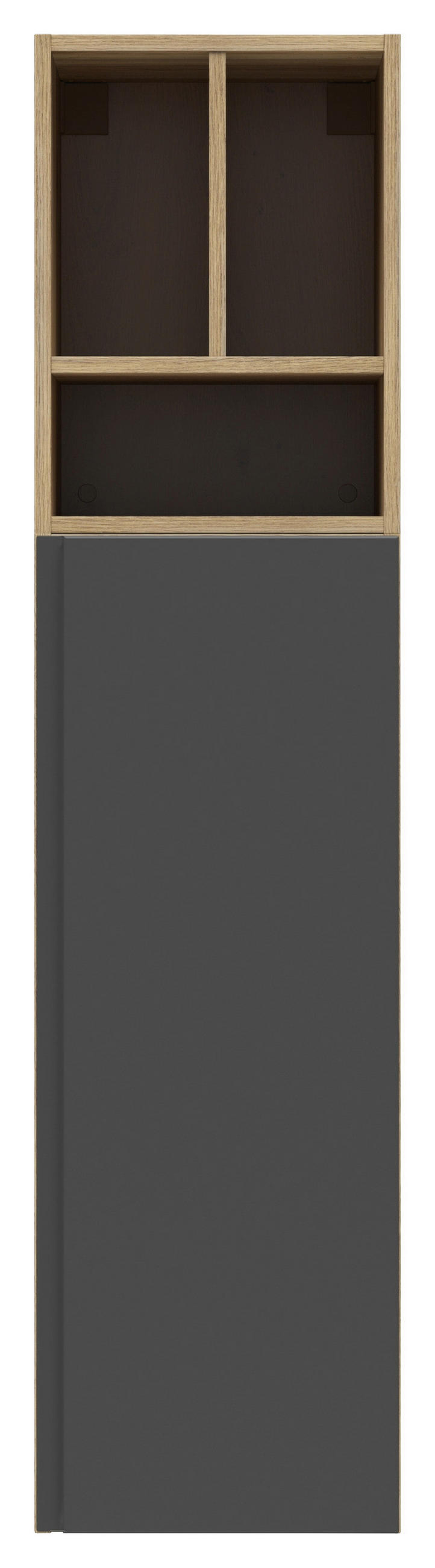 REGALELEMENT  135/33/40 cm Graphitfarben, Eichefarben  - Eichefarben/Graphitfarben, Modern, Holzwerkstoff (135/33/40cm) - Carryhome