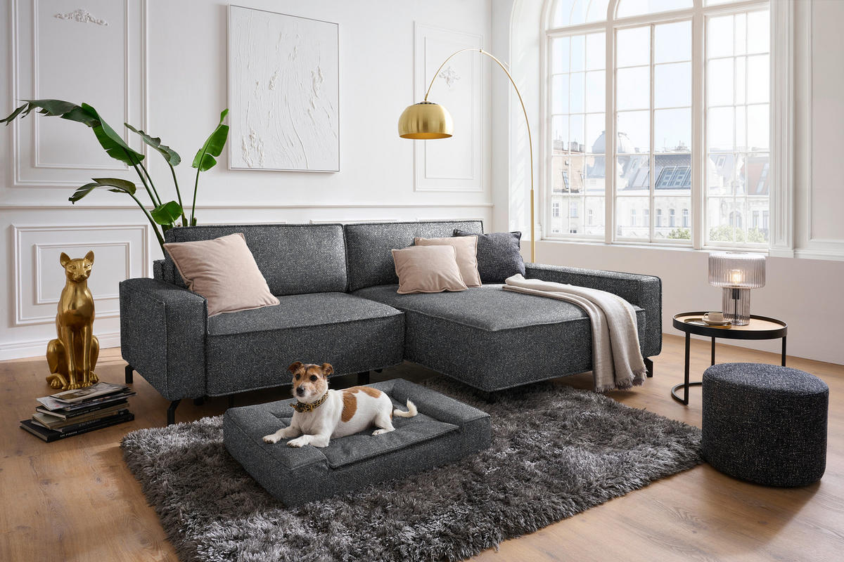 HUNDEBETT - Grau, KONVENTIONELL, Textil (80/15/60cm) - Sedda