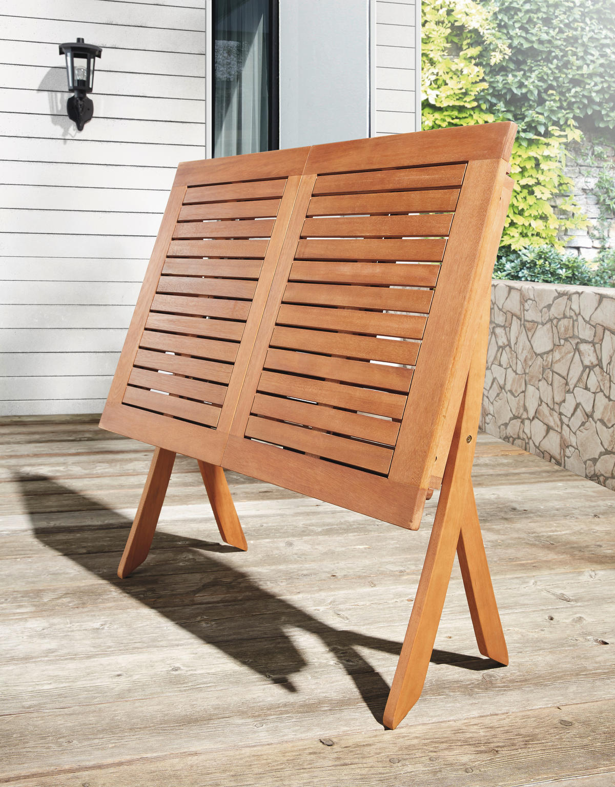 SKLOPIVI STO ZA BAŠTU 100(140)/70/74 cm  - boja tikovine, Romantično / Seoski, drvo (100(140)/70/74cm) - Ambia Garden