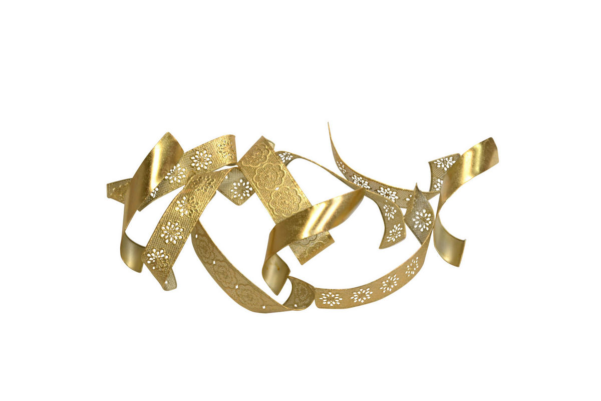 WANDDEKO Metall  - Goldfarben, Design, Metall (12/84/44cm) - MID.YOU