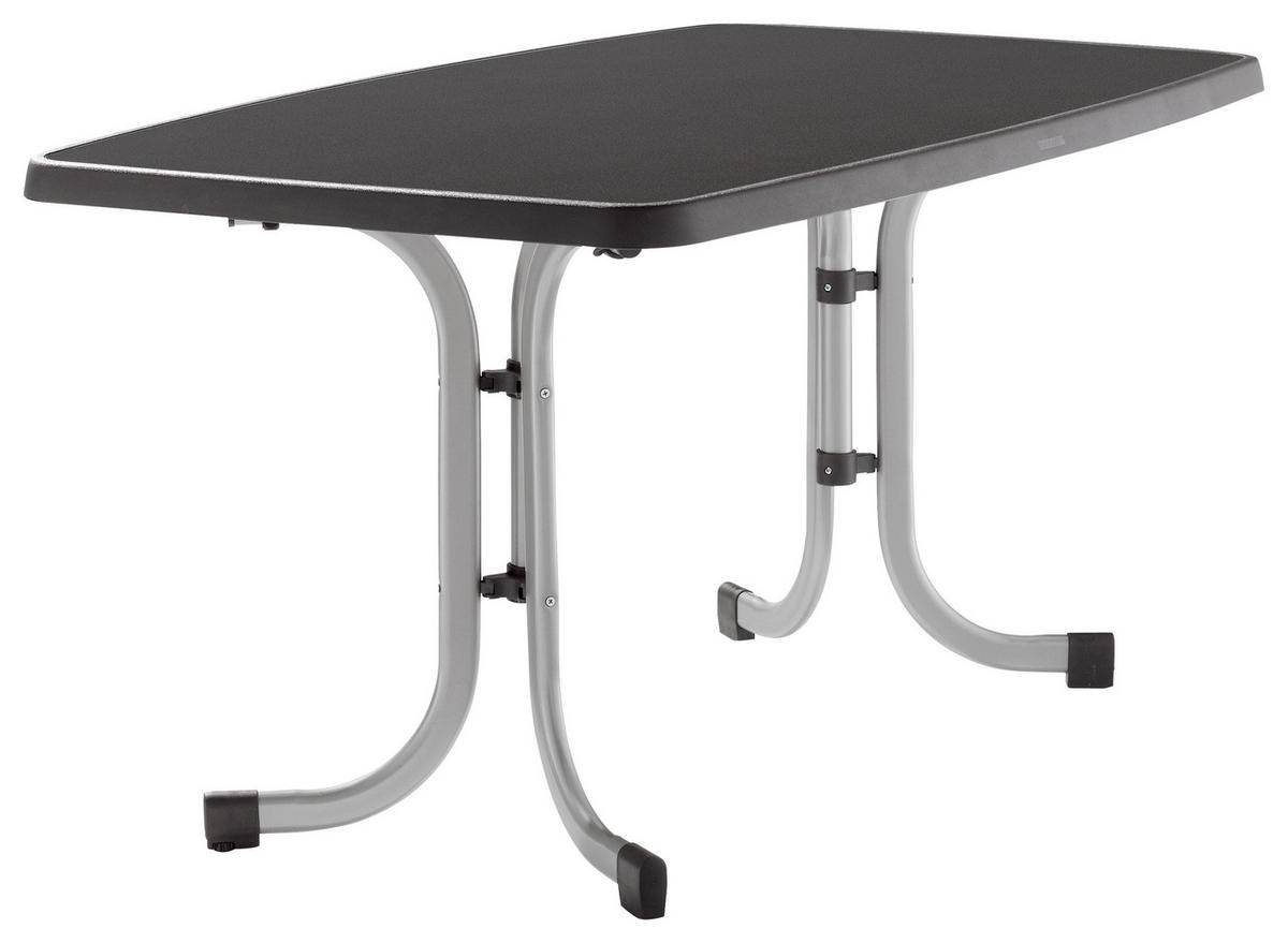 GARTENTISCH Holzwerkstoff Anthrazit, Graphitfarben rechteckig  - Anthrazit/Graphitfarben, MODERN, Holzwerkstoff/Metall (150/90/72cm) - Sieger