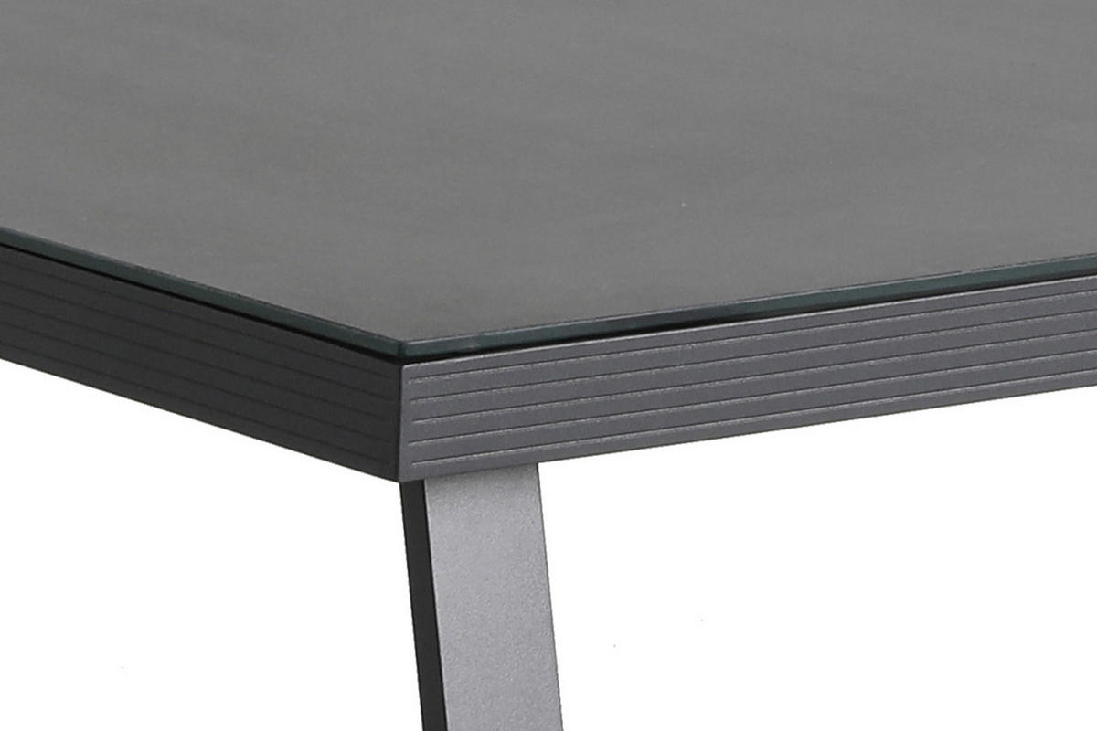 LOUNGE GARNITURA  antracit, siva   - siva/antracit, Design, staklo/metal (219/279cm) - Amatio