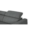 ECKSOFA in Webstoff Dunkelgrau  205/280 cm  - Dunkelgrau/Schwarz, Design, Textil/Metall (205/280cm) - Xora