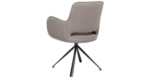 ARMLEHNSTUHL in Eisen Netz - Schwarz/Grau, Design, Textil/Metall (60/86/62cm) - Novel