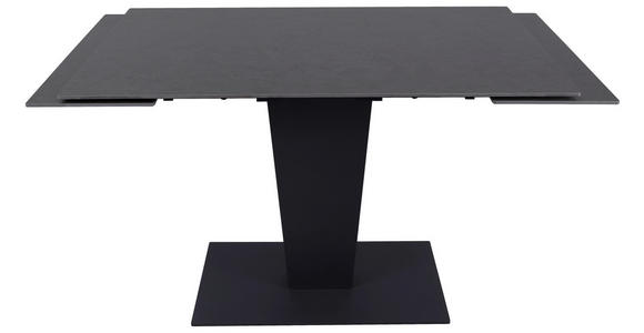 ESSTISCH Anthrazit, Schwarz rechteckig ausziehbar - Anthrazit/Schwarz, Design, Keramik/Metall (120-179/80/76cm) - Novel
