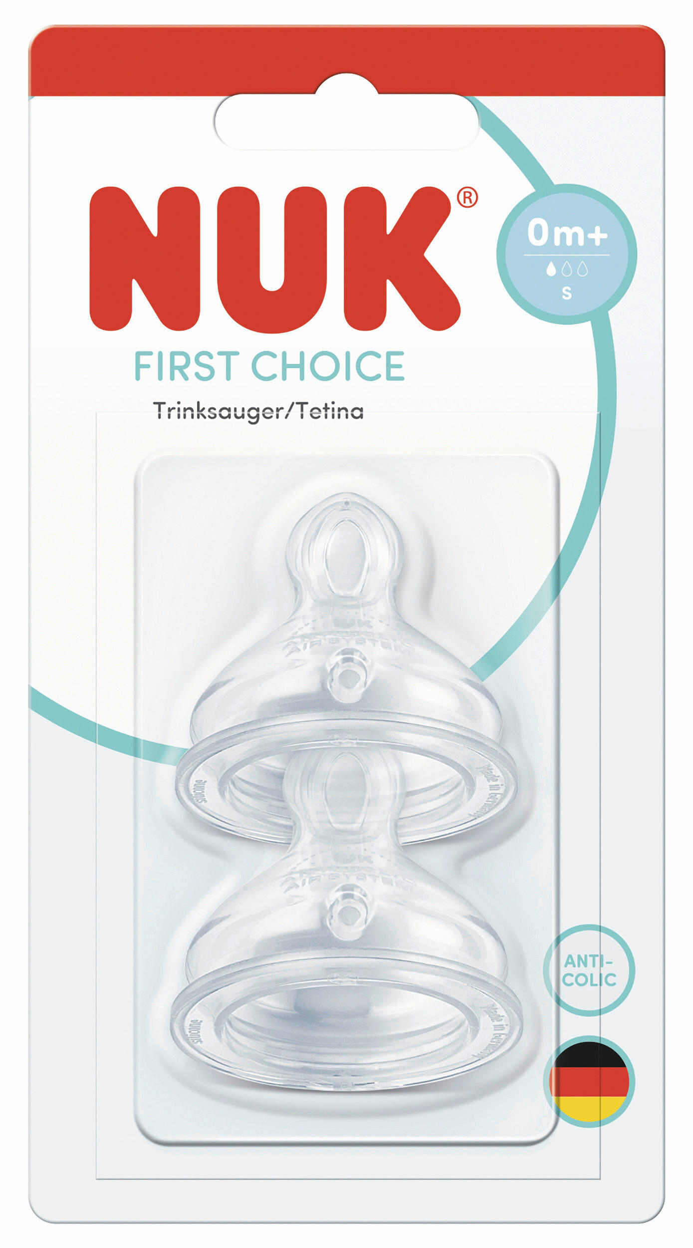 FLÄSCHCHENSAUGER  - Klar, Basics, Kunststoff (4,6/9,2/17,3cm) - NUK