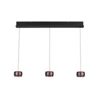 LED-HÄNGELEUCHTE 100/12/180 cm    - Braun, Design, Glas/Metall (100/12/180cm) - Dieter Knoll