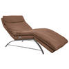 RELAXLIEGE in Echtleder Braun  - Alufarben/Braun, Basics, Leder (95/91/170cm) - Chilliano