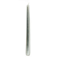 KÓNICKÁ SVÍČKA - barvy stříbra, Basics, přírodní materiály (2.2/24/2.2cm)