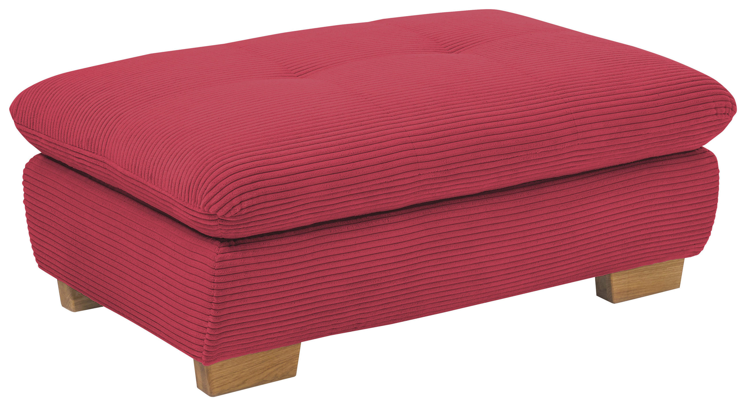 HOCKER Cord Beere  - Eichefarben/Beere, Design, Holz/Textil (106/43/74cm) - SetOne by Musterring