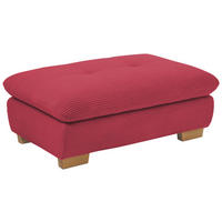 HOCKER Cord Beere  - Eichefarben/Beere, Design, Holz/Textil (106/43/74cm) - SetOne by Musterring