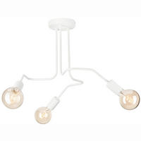 DECKENLEUCHTE Domino 55/40 cm   - Weiß Hochglanz, Design, Metall (55/40cm)