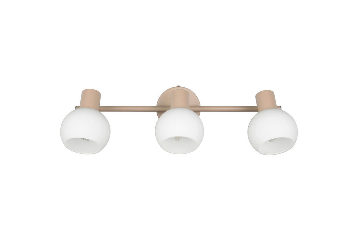 STRAHLER R86373043 BOBA 45,00/18,5/10,00 cm  - Beigebraun/Weiß, Design, Glas/Metall (45,00/18,5/10,00cm)