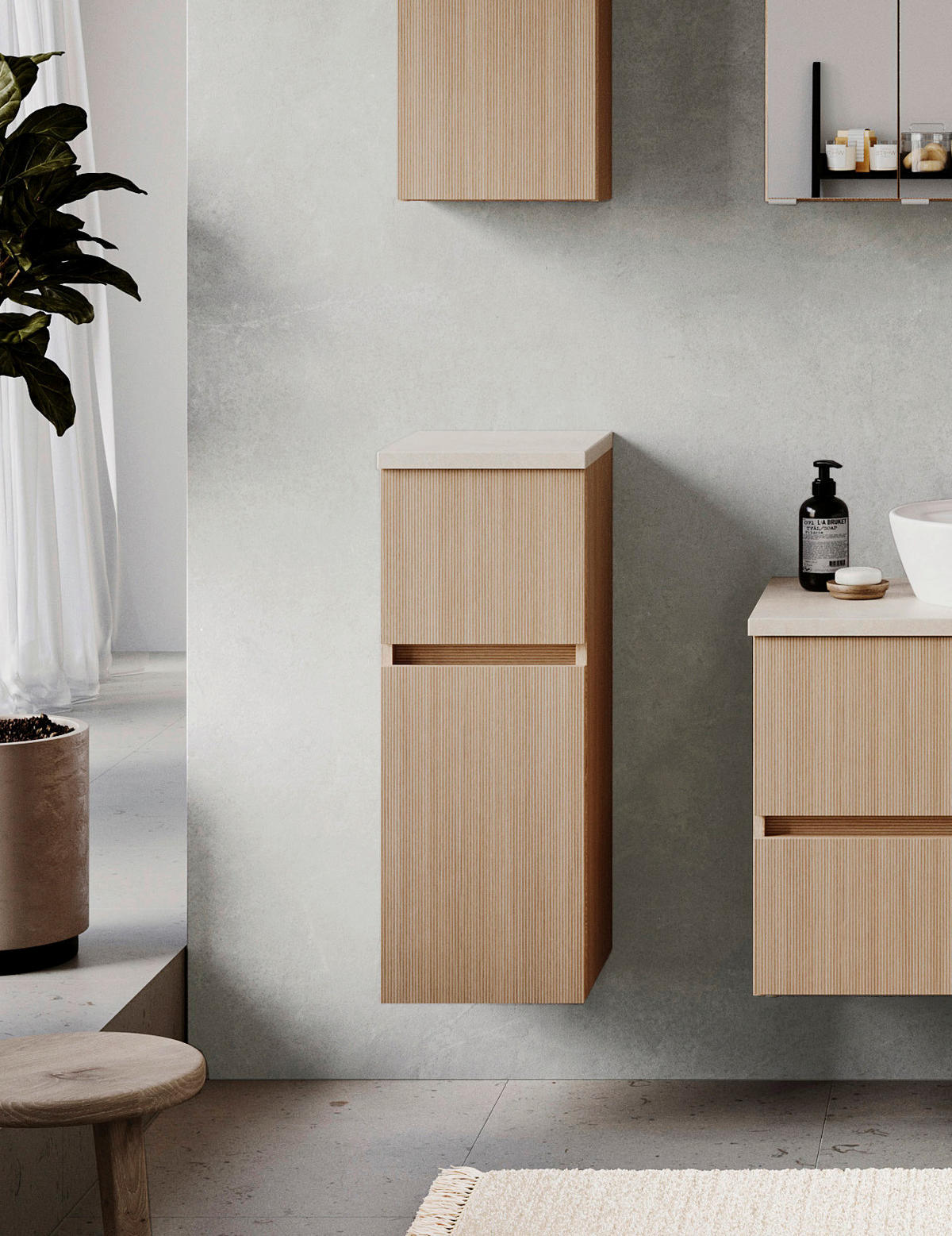 UNTERSCHRANK 30/80/35 cm   - Sandfarben/Eichefarben, KONVENTIONELL, Holzwerkstoff/Kunststoff (30/80/35cm) - Xora