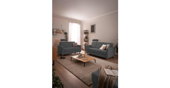 2-SITZER-SOFA - Chromfarben/Dunkelgrau, Design, Textil/Metall (158/83/85cm) - Xora
