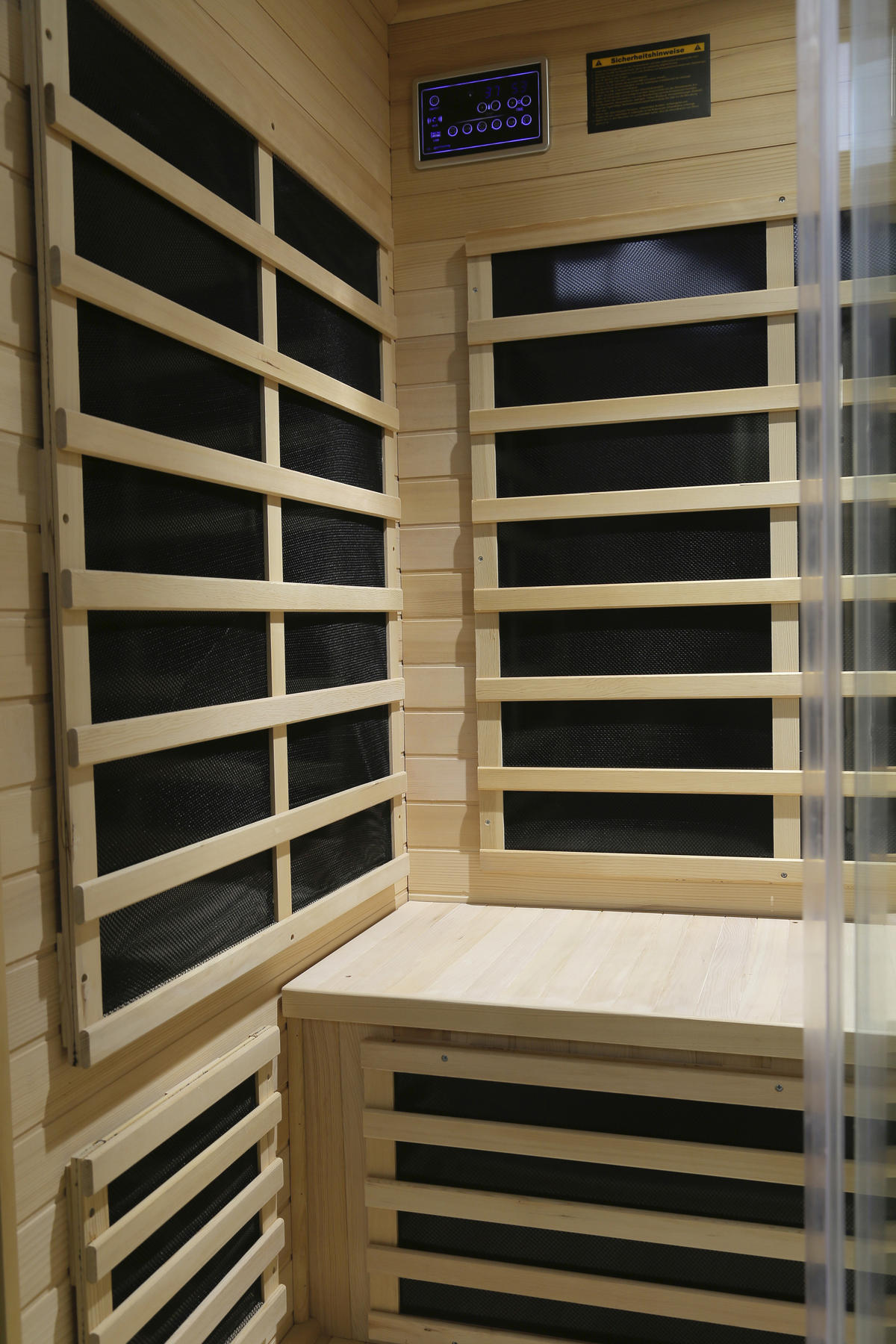 INFRAROTKABINE HEMLOCK II für 2 Personen HEMLOCK II  - MODERN, Glas/Holz (120/105/190cm)