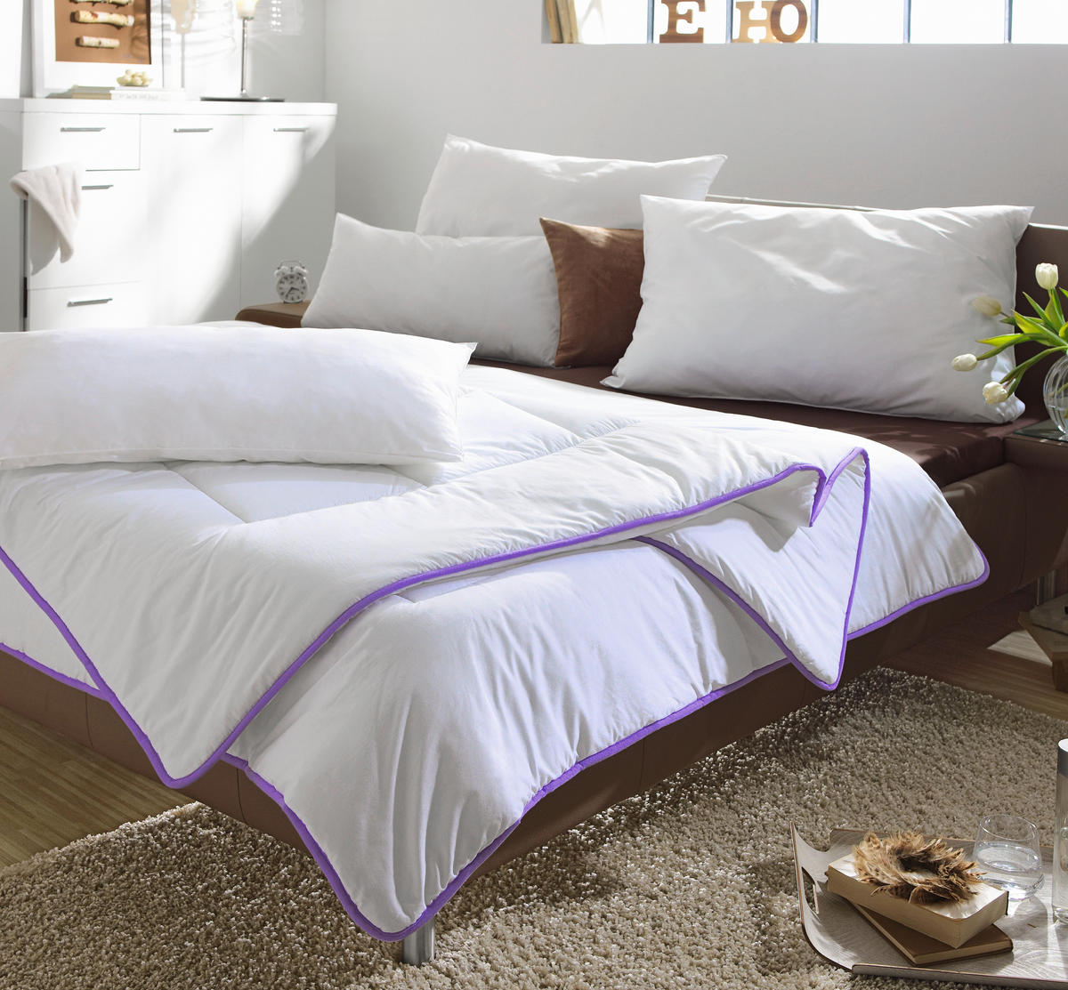 CELOGODIŠNJI JORGAN ZEN 200/200 cm  - bela, Konvencionalno, tekstil (200/200cm) - Sleeptex