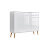 KOMMODE Mailand Typ 10 + HF  in 105,5/86/33 cm  - Weiß Hochglanz/Weiß, MODERN, Holz/Holzwerkstoff (105,5/86/33cm) - MID.YOU