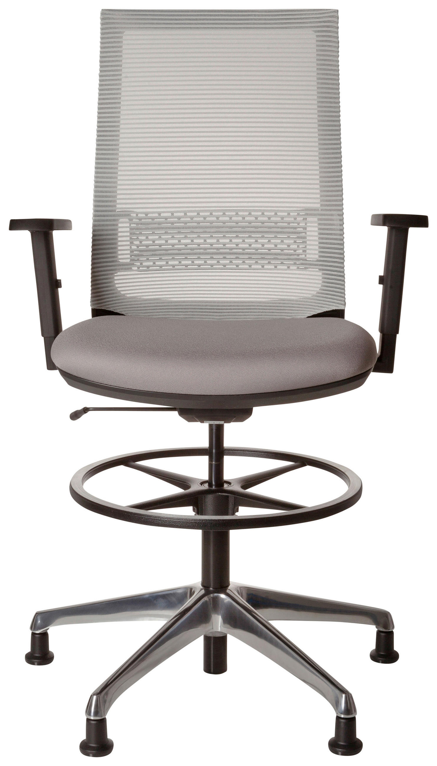 SNURRSTOL  i nätklädsel, flatväv grå  - grå, Basics, metall/textil (66/130/56cm) - MID.YOU