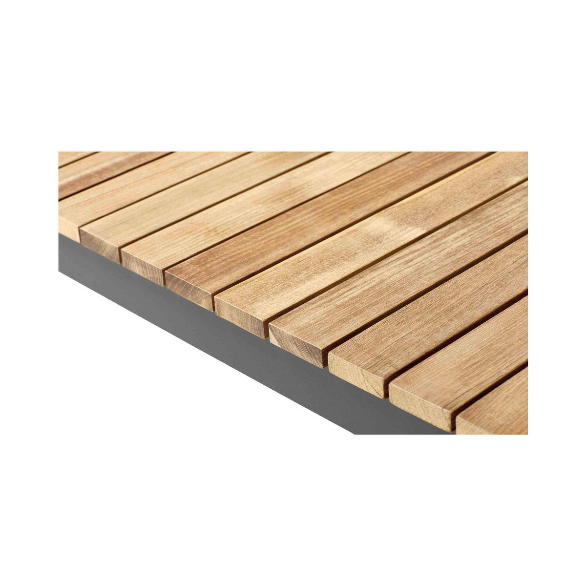 GARTENTISCH 167,5/100/74 cm Holz Anthrazit, Teakfarben rechteckig  - Anthrazit/Teakfarben, Konventionell, Holz/Metall (167,5/100/74cm) - Gardenson