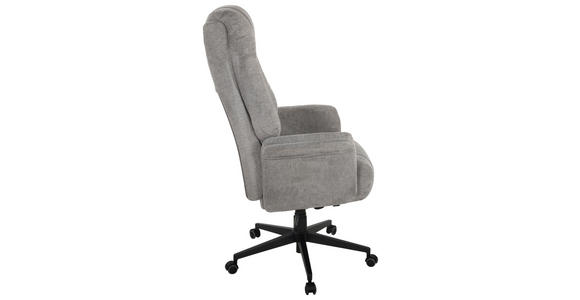 CHEFSESSEL Webstoff Grau, Schwarz  - Schwarz/Grau, KONVENTIONELL, Kunststoff/Textil (68/113-121/68cm) - Venda