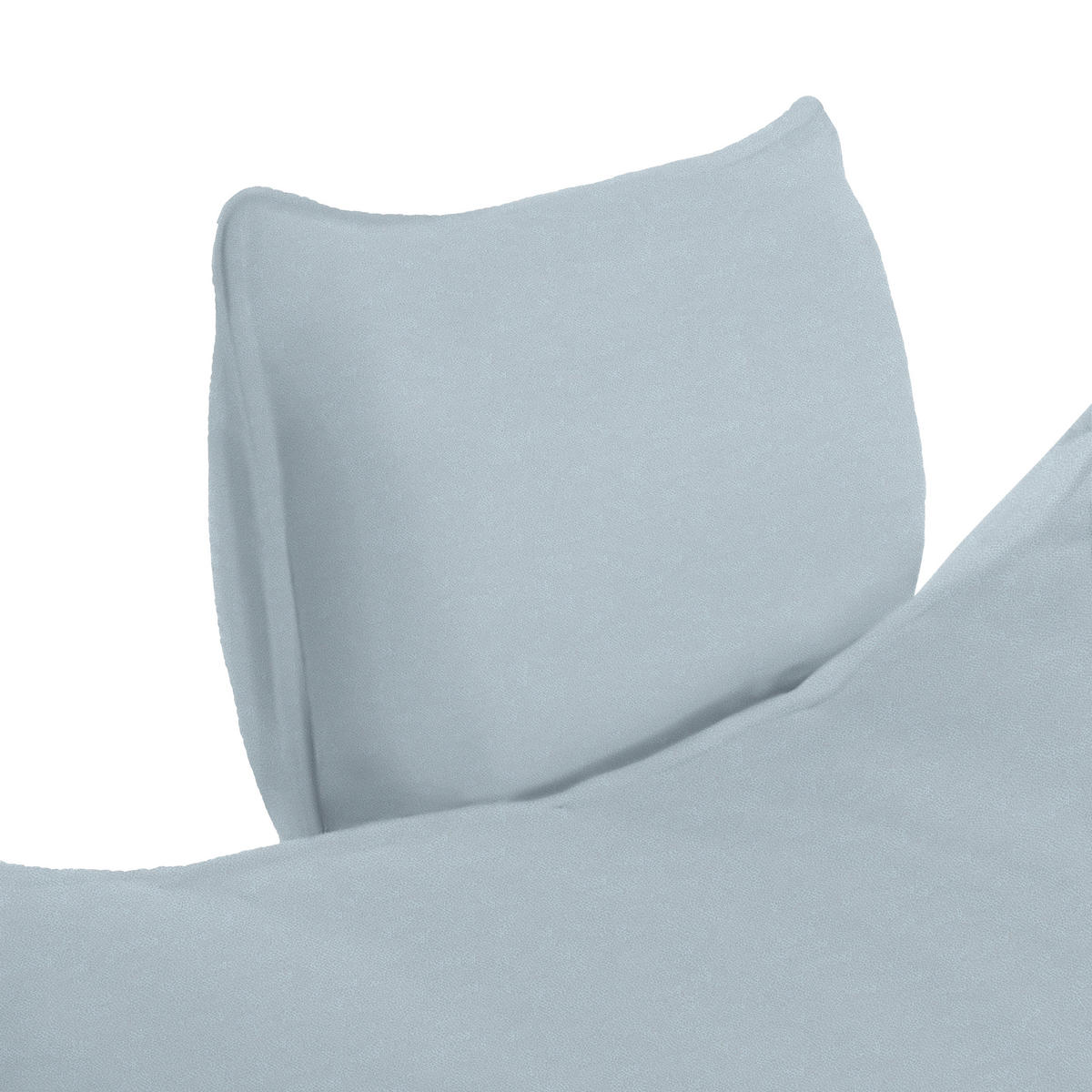 ECKSOFA PRATO Hellblau Flachgewebe  - Schwarz/Hellblau, MODERN, Textil/Metall (292/176cm) - MID.YOU