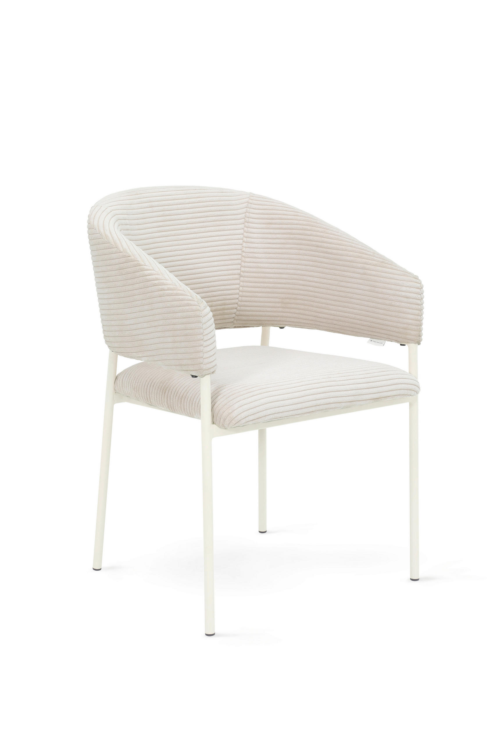 ARMLEHNSTUHL  in Stahl Cord  - Beige/Weiß, Basics, Textil/Metall (58/81,5/58cm) - Tom Tailor