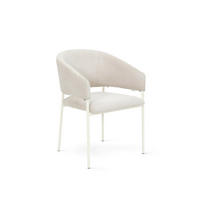 ARMLEHNSTUHL  in Stahl Cord  - Beige/Weiß, Basics, Textil/Metall (58/81,5/58cm) - Tom Tailor