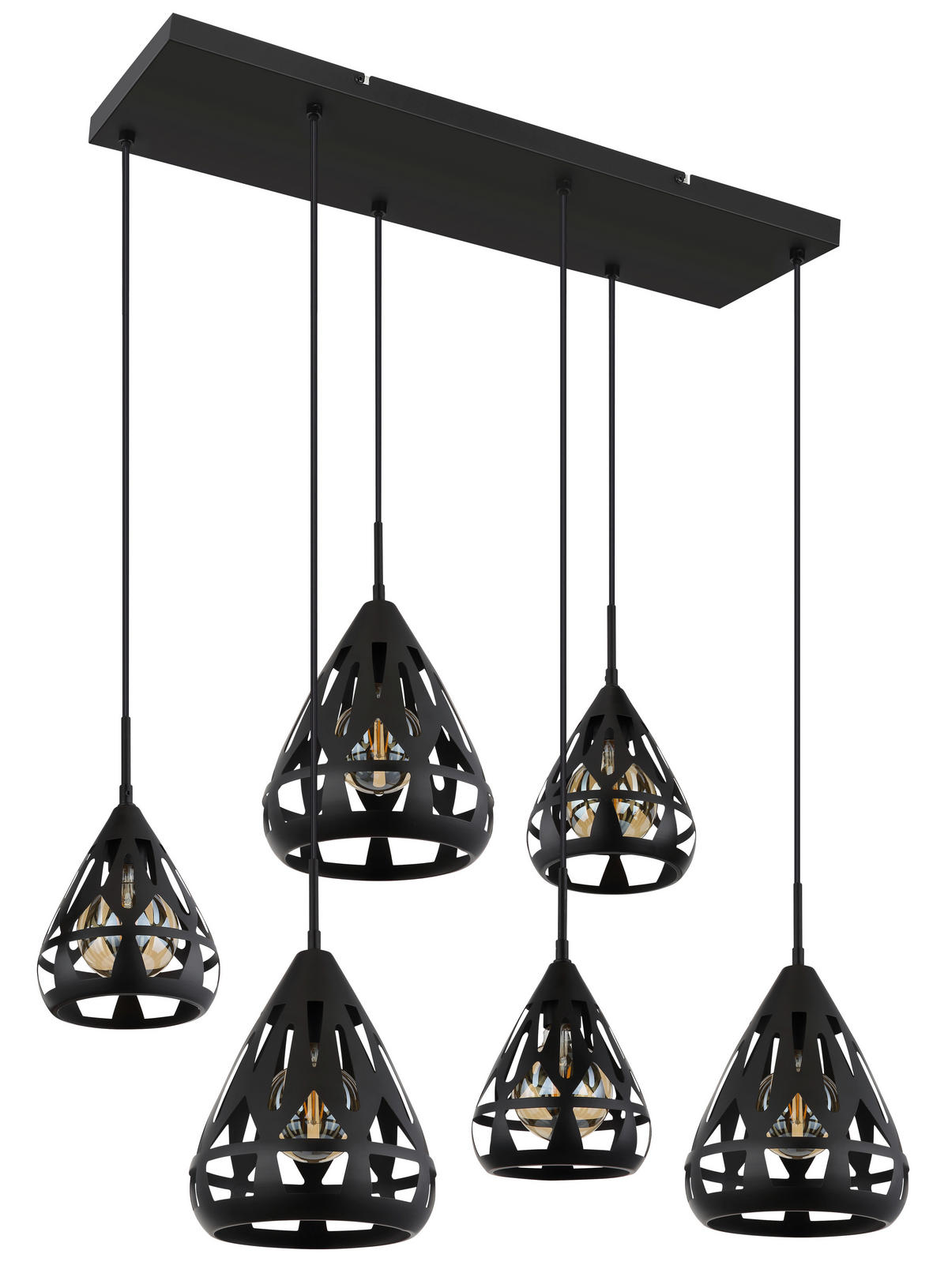 ZÁVĚSNÉ SVÍTIDLO, 90/43/120 cm  - černá, Basics, kov/plast (90/43/120cm) - Globo