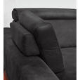 ECKSOFA in Mikrofaser Graphitfarben  - Schwarz/Graphitfarben, KONVENTIONELL, Textil/Metall (207/273cm) - Carryhome