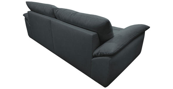 BIGSOFA Webstoff Dunkelgrau  - Dunkelgrau/Schwarz, KONVENTIONELL, Kunststoff/Textil (243/90,5/130cm) - Ambia Home