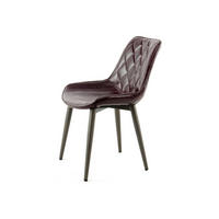 SADA ŽIDLÍ 2 kusy - purpurová, Lifestyle, kov/kůže (51/80/60cm)