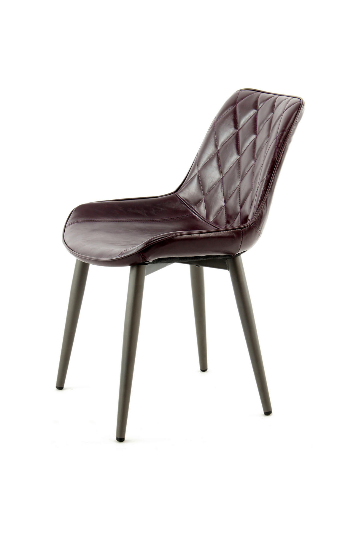 SADA ŽIDLÍ 2 kusy - purpurová, Lifestyle, kov/kůže (51/80/60cm)