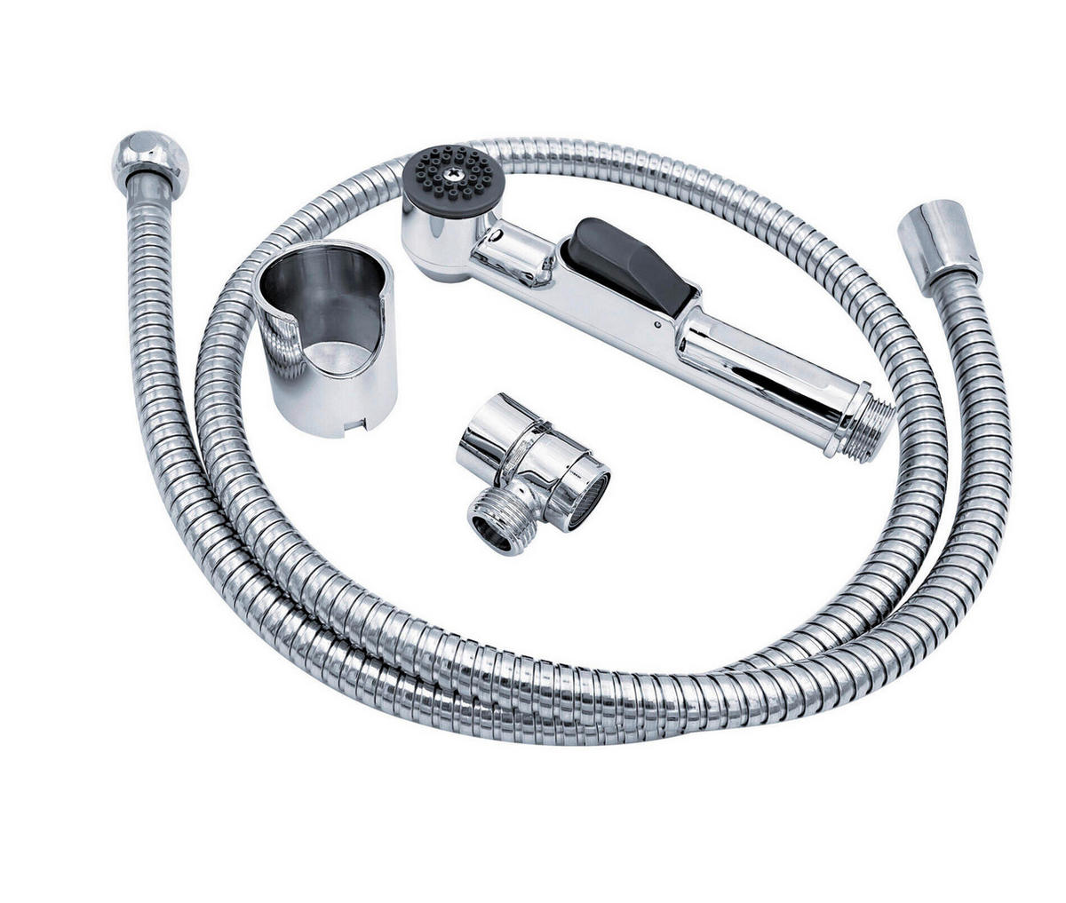 DUSCHZUBEHÖR-SET   - Chromfarben, Basics, Kunststoff/Metall (3,5/17,5/3cm)